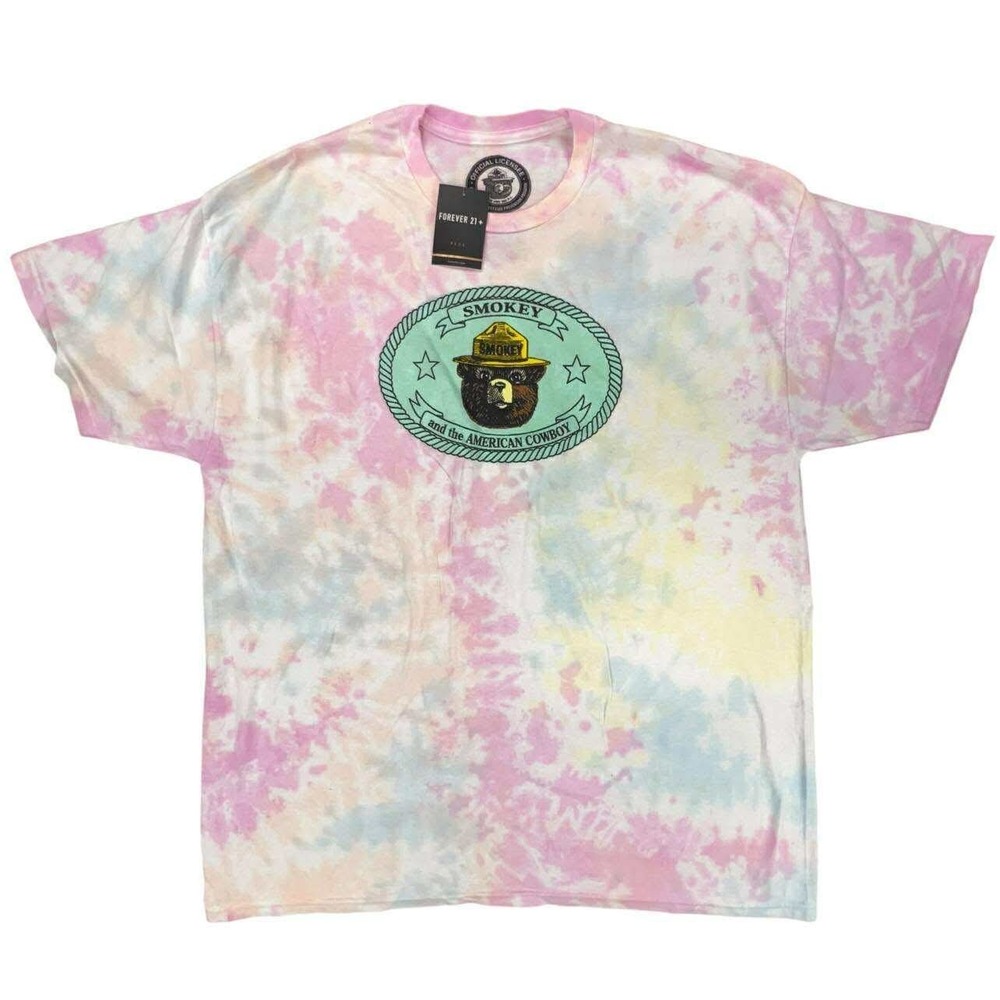 Forever 21 Plus Smokey Bear Tie Dye T-Shirt 3X‎ Official Licensee NEW